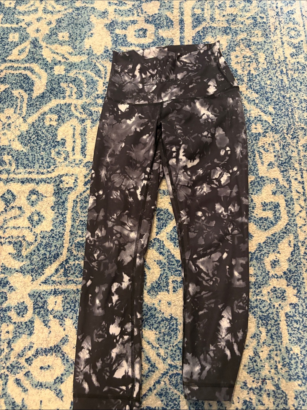 lululemon athletica Black & Gray Tie-Dye High-Rise Leggings